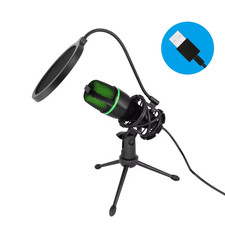 Professional USB Condenser Microphone for PC Laptop Streaming Video Games Youtub