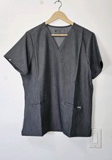 Figs Womens Size XL Gray Casma Three Pocket Scrub Top
