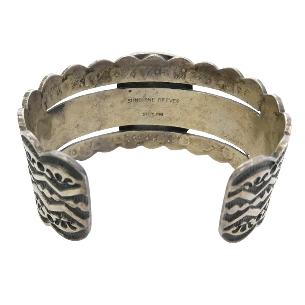 SUNSHINE REEVES NAVAJO Silver Bracelet Men Fashion Je… - Gem