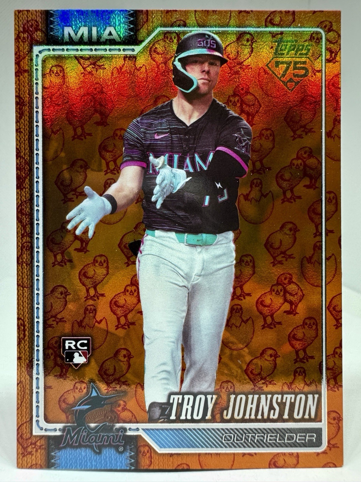 Troy Johnston RC #317  2026 Topps Series 1 Easter Chicks Holiday Foil SP Rookie