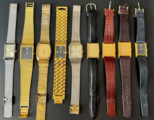 Lot of 9 Vintage Watches Bulova Seiko Citizen Lacoste Quartz Parts Repair