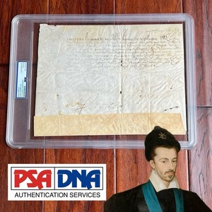 KING HENRY III of France 1580 AUTOGRAPH Royal Document SIGNED