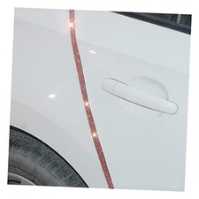 4PCS Bling Car Door Edge Guards Protector, Diamond Auto Side Door Anti Pink