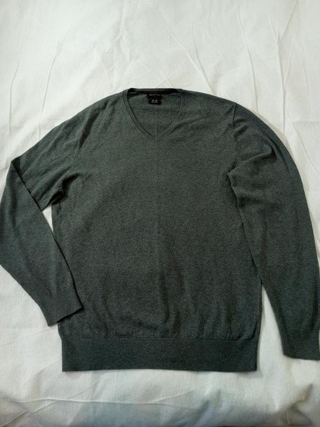 Men Massimo Dutti Sweater Grey Cotton 36 / S / 44