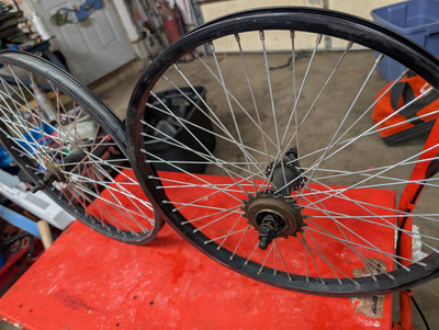Mongoose 20in. 36 Spoke Wheels , No Name Hubs 3/8 Axle STRAIGHT**FREE SHIPPING**