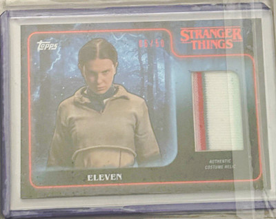 2025 Topps Stranger Things Eleven Blue Costume Relic Trading Card RARE