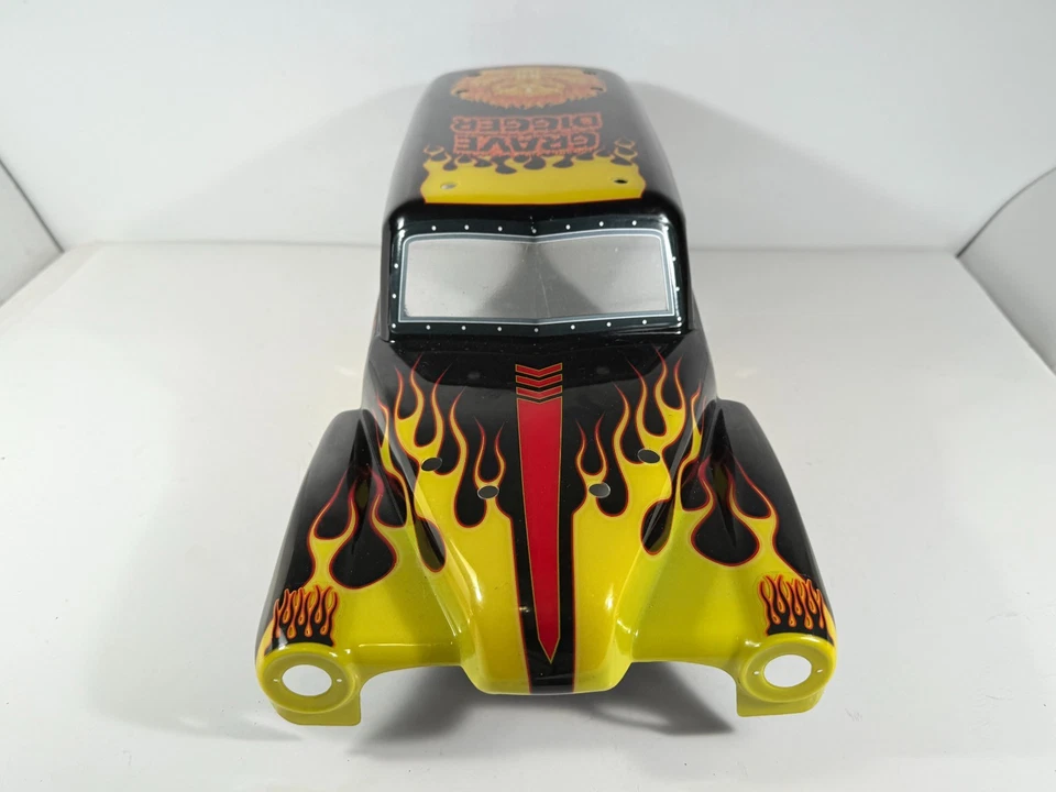 Used Pro-Line 3593-12 1/10 Grave Digger Fire Red Painted Body Only for Losi LMT - Image 2 of 4