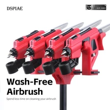 DSPIAE PT-AB Wash-Free Airbrush Set for Model Spray Coloring Hobby DIY Tool