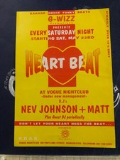 Rave Flyer - HEART BEAT @ Vogue Manchester - 1991 Rave Club Flyer, UKAcidhouse