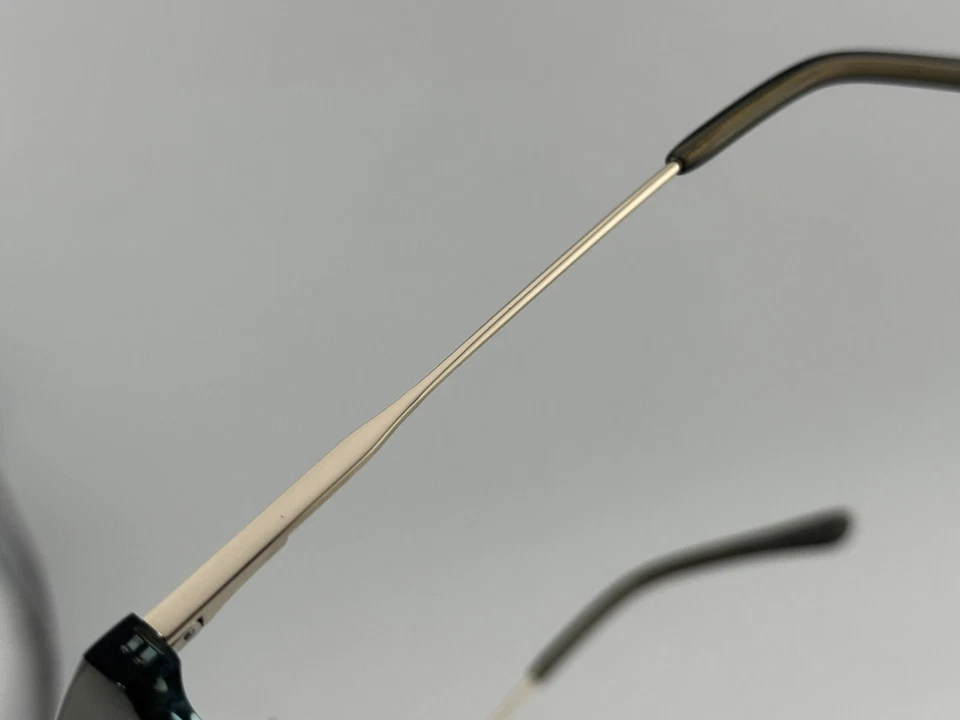 ADIN THOMAS - AT-484 C2 52-16-140 Gold Green Blue Acetate Glasses Frames Foto 4 de 4