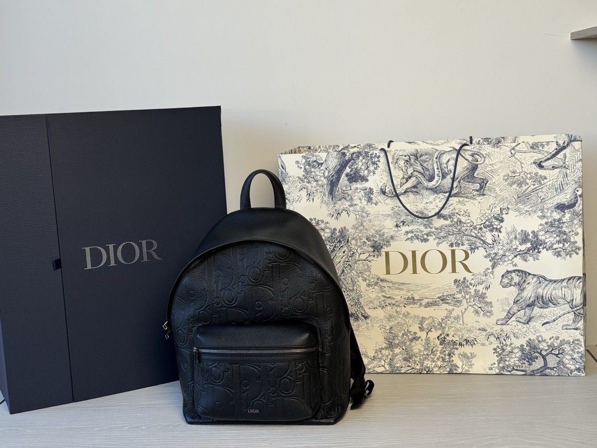 Christian Dior Rider 2.0 Backpack Gravity Black Leather | eBay
