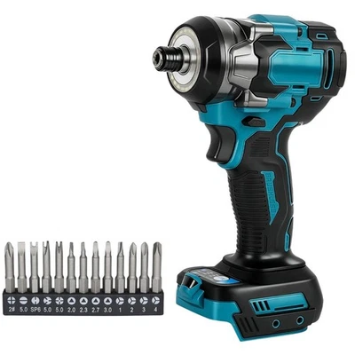 Destornillador de impacto eléctrico sin escobillas batería Makita LXT BL18 18V de 1/4"" 500 N.m