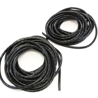 Red Hound Auto 66Ft Pe 3/8 Inches 10 Mm Black Polyethylene Spiral Cable Wire
