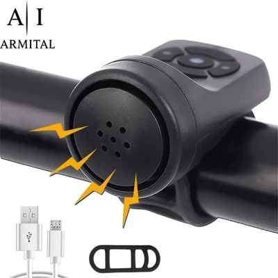 Clacson Bici Elettrico 120dB USB | Allarme Impermeabile Multiuso MTB Strada