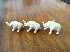 3 Vintage Celluloid Toys - Elephants Made In Japan