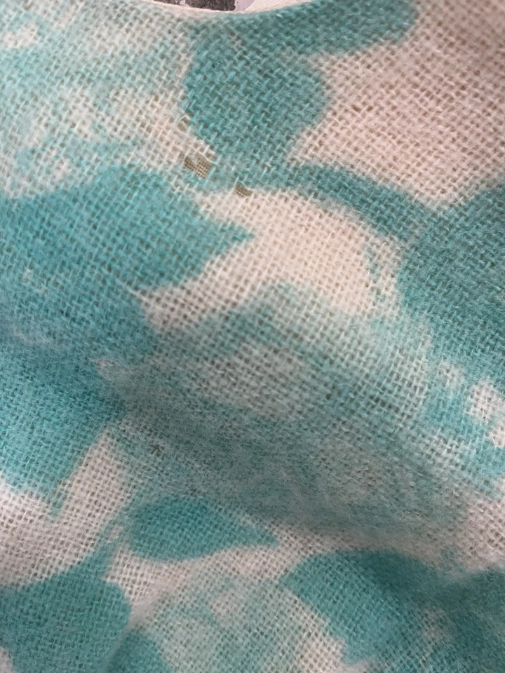 Vintage 50s Mr.Mort Women’s Teal & White Floral Dress Size 15 - Image 3 of 4