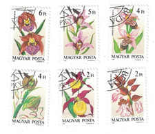 1987 HUNGARY MAGYAR 6 STAMP SET ORCHIDS MNH