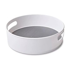 Non-Skid Storage Turntable, 12-Inch, Gray