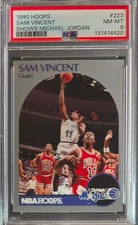 1990 Hoops Sam Vincent #223 (Michael Jordan Wearing #12 Jersey) PSA 8 New Slab