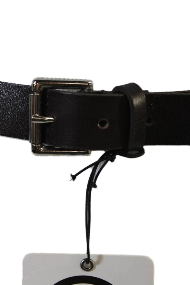 Cinturón ancho B-Low The Belt para mujer de cuero con detalle tachonado marrón oscuro talla L Foto 4 de 4