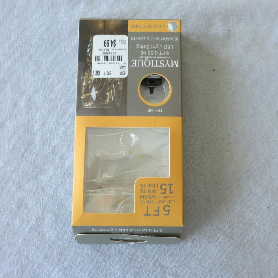 Mystique by Boston Warehouse 5 Foot LED Light String, New - Image 3 of 4