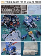 for RG 1/144 Zeong Last Shoot Effect AW9 Metal Detail Etch Part Sheet+Decal S025