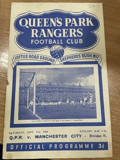 1950/51 QPR V MANCHESTER CITY DIV.2