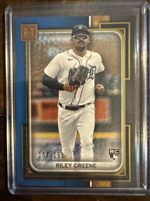 2023 Topps Museum Collection #35 Riley Greene Sapphire #/150 Rookie (i21366)