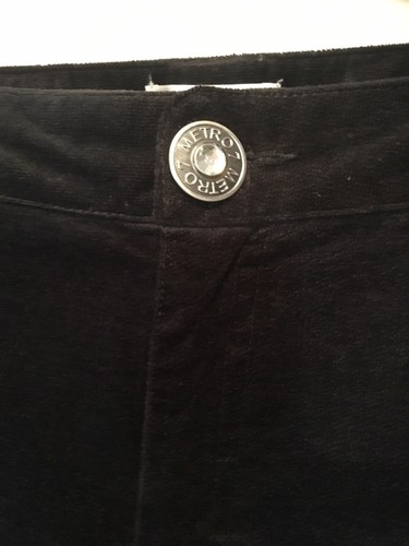 Pantaloni Metro 7 taglia 26W 48x33 elasticizzati neri bling simil velluto/velluto a coste usati in ottime condizioni - Foto 3 di 7