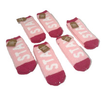 6 Pairs - Stay Soft and Cozy Fuzzy Women's Socks Size: 9-11 Color Pink