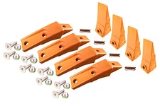 4 Skidsteer Bucket Shanks, Teeth, Pins & Hardware, Fits Many Bobcats, 6737324