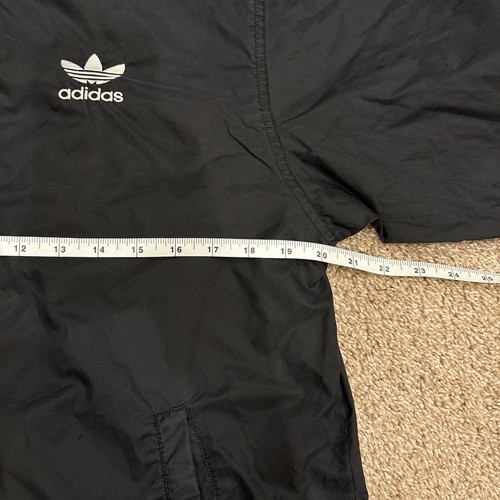 Y2K Vintage Adidas 3 Stripe Full Zip Windbreaker Jacket Youth Large - Picture 7 of 10