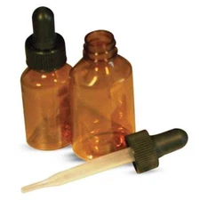 Plastic Amber Dropper Bottles, 3 Sizes (1/2oz, 1oz, 2oz), 12/Pack