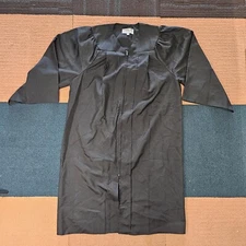 Graduation Mall Church Apparel Robe 48 Black 5'3''-5'5'' Long zip g6a