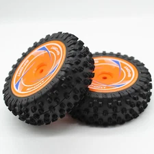 Replacement 2PCS Front Tyre Wheel Tire RC Spare Parts for WLtoys 124010 RC Car