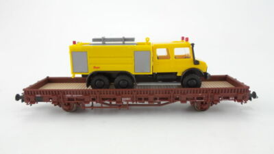 ROCO 47179 DB FLACHBETTWAGEN MIT LKW-TRANSPORT