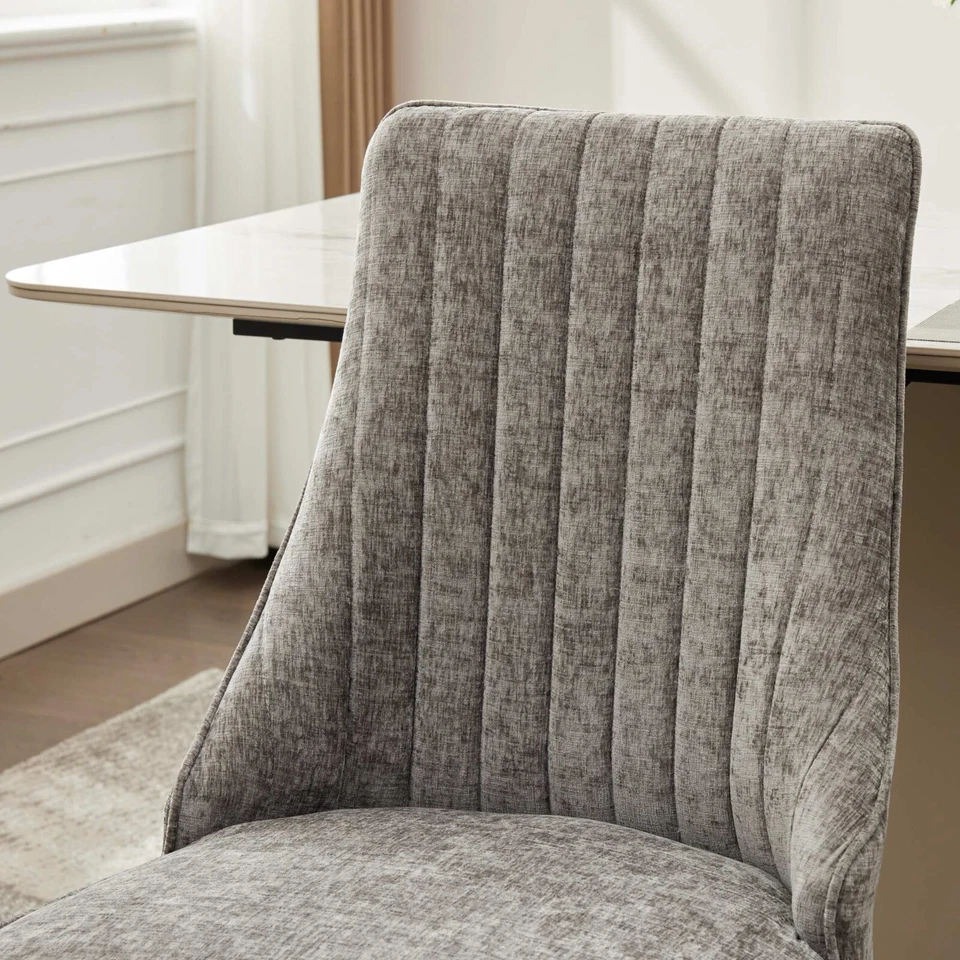 Кухонный обеденный стул комплект из 2 акцентов боковой стул с высокой спинкой столовая деревянная ножка - Изображение 4 из 4