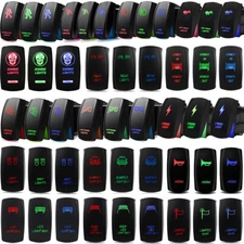 Blue/Red/Green Light Control Rocker Toggle Switch For ATV UTV ARB Carling Truck