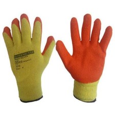 Bulk Pack of Builders Grip Gloves 120 Pairs With Latex Palm Orange Wholesale