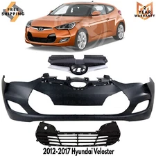 Front Bumper Cover Fascia & Grille Assembly For 2012-2017 Hyundai Veloster