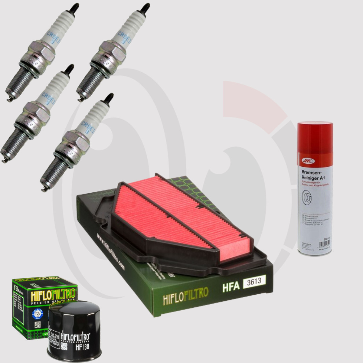 Kit entretien Suzuki GSR 750 filtres haute filtration et bougies performance