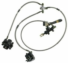 Hydraulic Rear Twin Foot Brake Caliper Assembly for Golf Cart Go kart ATV Trike