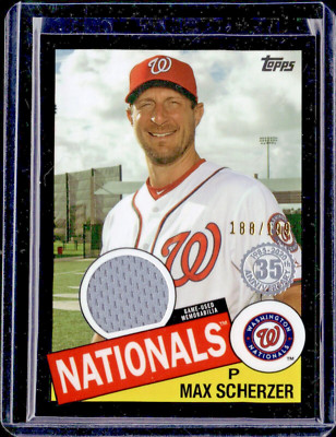 2020 Topps - 1985 Topps Baseball Relics Max Scherzer #85R-MS (MEM) BLACK /199