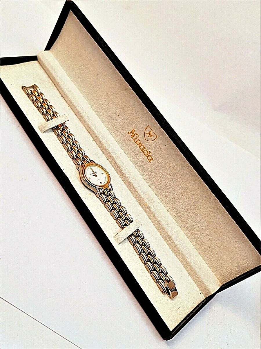 Vintage NIVADA Women's Quartz Watch, Two Tone Bracelet Vintage NIVADA Women's Quartz Watch, Two Tone Bracelet