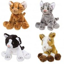 1 Plüschtier Katze o. Ziege 13 cm, Kuscheltiere Stofftiere Haustiere Tier Katze