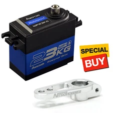 Power HD WP-23KG Waterproof High Torque Titanium Digital Servo w/Horn Silver 25T