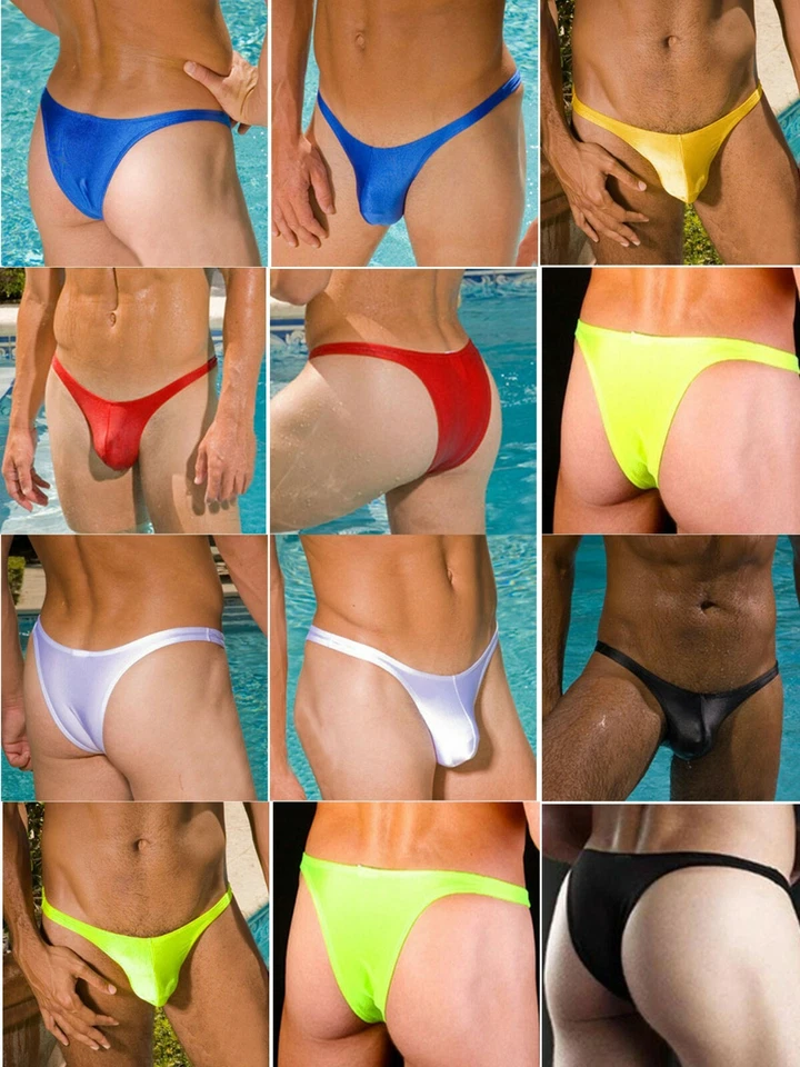 MCT Bade SLIP Badehose Swell Push-Up Rio TANGA BULGE POUCH BLAU in S M L XL 2XL - Bild 3 von 4