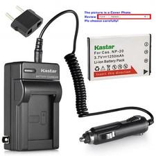 Kastar Battery AC Charger for Casio NP-20 NP20 Casio Exilim EX-M1 EX-M2 EX-Z77