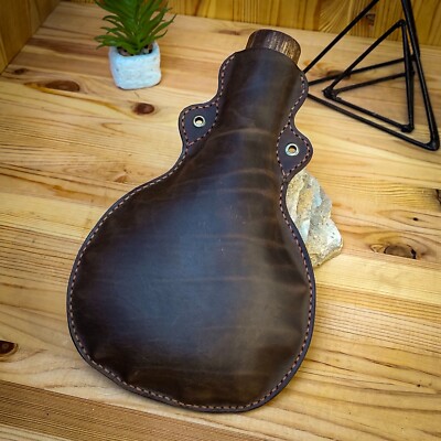 Leather flask pouch