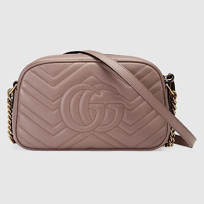 NEW GUCCI 447632 GG Logo Marmont matelassé leather small NEW GUCCI 447632 GG Logo Marmont matelassé leather small